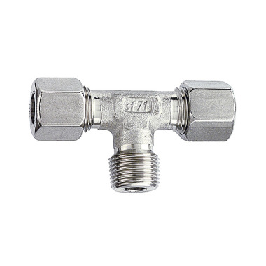 Riegler T screw-in fitting, R 1/8 o., Pipe exterior Ø 4 mm 112429