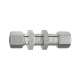 Riegler Straight bulkhead fitting, pipe outer diameter 6 mm, stainless steel 1.4571 112443