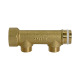 Riegler Distributor pipe, 2 outlets, Input 2x3/4, Output 2x1/2 ET, Brass 112560