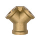 Riegler Distributor, 2-way, G 3/8 i., 2 x G 3/8 IG, brass bare 112604