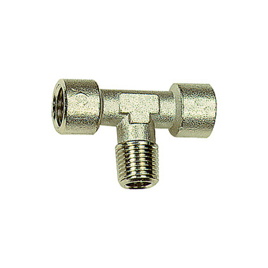 Riegler T-piece, inside/outside/inside, G/R 1/4, SW 13, nickel-plated brass 112774