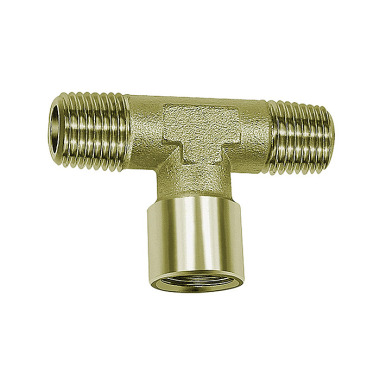 Riegler T-piece, external/internal/external, G/R 1/8, SW 10, nickel-plated brass 112786