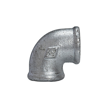 Riegler Angle 90, 90°, IG/IG, Rp 1/4, black malleable cast iron hot-dip galvanized. 112889