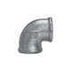 Riegler Angle 90, 90°, IG/IG, Rp 3/8, black malleable cast iron hot-dip galvanized. 112890