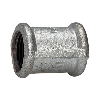 Riegler Sockets 270, IG/IG, Rp 1/2, black malleable cast iron hot-dip galvanized. 113052