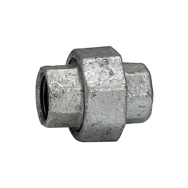 Riegler Screw connection 330, IG/IG, Rp/Rp 3/4, black malleable cast iron, hot-dip galvanized. 113163