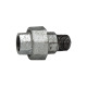 Riegler Screw connection 331, IG/AG, Rp/R 1/2, black malleable cast iron, hot-dip galvanized. 113172