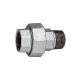 Riegler Screw connection 341, IG/AG, Rp/R 1/4, black malleable cast iron, hot-dip galvanized. 113189