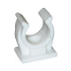 Riegler Pipe clamp, PP, for pipe exterior Ø 12 mm, white, Temp. max. 90°C 114029