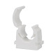 Riegler Pipe clamp, Polypropylene, for pipe exterior Ø 15 mm, white 114047