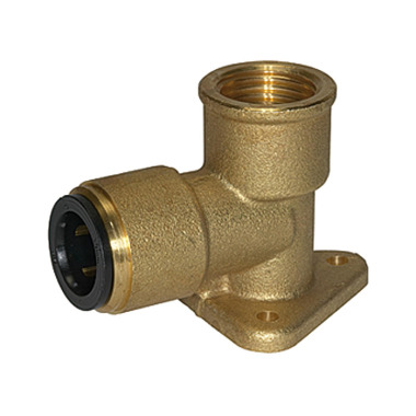 Riegler Wall bracket, brass, »speedfit« 1/2 BSP, for pipe outer ø 15 mm 114067