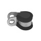 Riegler RSGU pipe clamp, galvanised steel (W1) with rubber profile, 25 mm 114312