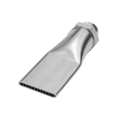 Riegler Low-noise flat nozzle, M12x1.25, nickel-plated brass, nozzle width 29.0 mm 114365