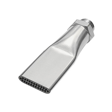 Riegler Low-noise flat nozzle, G 3/8 AG, MS nickel-plated, nozzle width 29mm, 15 114482