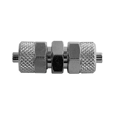 Riegler Straight connector »value line«, for hose 10/8, nickel-plated brass. 114756