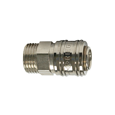 Riegler Quick release coupling NW 7.2 »connect line«, nickel-plated brass, G 1/4 AG 115613