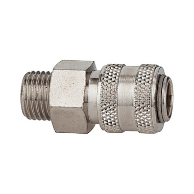 Riegler Quick release coupling NW 5 »connect line«, nickel-plated brass, G 1/4 AG 115623