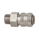 Riegler Quick release coupling NW 5 »connect line«, nickel-plated brass, G 3/8 AG 115625