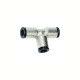 Riegler T-connector »value line«, for hose outer diameter 4 mm, nickel-plated brass. 115942