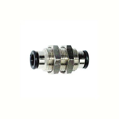 Riegler Bulkhead screw connection »value line«, M10x1, hose Ø 4, nickel-plated brass. 115947