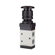 Riegler 3/2-way valve manual »M3« Palm button, NC, monostable, G 1/8 116006