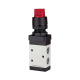 Riegler 3/2-way valve, manual »M3« rotary lever k., NC, monost. G 1/8, red 116019