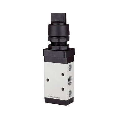 Riegler 5/2-way valve, manual »M5«, rotary lever k., monost., G 1/8, black 116024