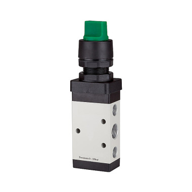 Riegler 5/2-way valve, manual »M5«, rotary lever k., monost., G 1/4, green 116029