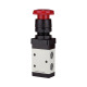 Riegler 3/2-way valve, manual »M3«, Palm button, Emergency locking, G 1/8 116030