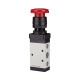 Riegler 5/2-way valve, manual »M5«, mushroom button, emergency stop, G 1/8 116032