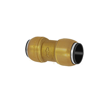 Riegler Straight connector, Brass, »sharkbite«, for pipe exterior ø 15 mm 117039