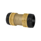 Riegler Straight connector, brass, »sharkbite«, for pipe outer ø 22 mm 117040