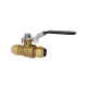 Riegler Ball valve, Brass, »sharkbite«, for pipe ø 15 mm 117045