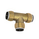 Riegler T-connection, Brass, »sharkbite«, for pipe exterior ø 15 mm 117081