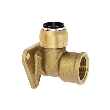 Riegler Wall bracket, Brass, »sharkbite« G 3/4, for pipe exterior ø 22 mm 117089