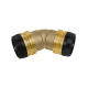 Riegler Angle connector 45°, brass, »sharkbite«, for pipe outer ø 22 mm 117091