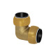 Riegler Angle connector 90°, brass, »sharkbite«, for pipe outer ø 15 mm 117097