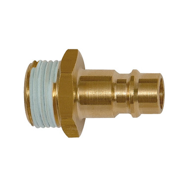 Riegler Nipple for couplings I.D. 7.2 - 7.8, bright brass, R 1/4 ET 117890