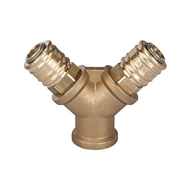 Riegler Distributor with 2 quick release couplings NW7.2, G 3/8 IG, »R26EMS« 117928