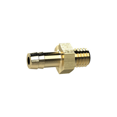 Riegler Screw-in hose nozzle, M8x0.75, for hose LW 6 mm, SW 12, MS 132501