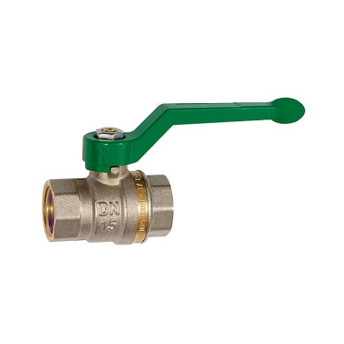 Riegler Drinking water ball valve, nickel-plated brass, hand lever, IG/IG, G 1/4, DN 8 133161