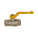 Riegler Ball valve DIN EN 331, DVGW, nickel-plated brass, hand lever, IG/IG, Rp 1/4 133169