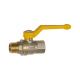 Riegler Ball valve DIN EN 331, DVGW, nickel-plated brass, hand lever, IG/AG, Rp/R 1/4 133179