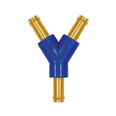 Riegler Y-hose connector, for hose LW 3, brass and POM 133413