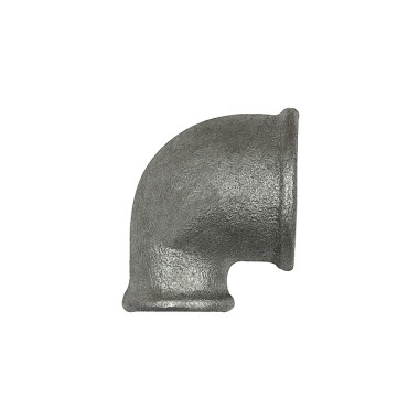 Riegler Angle 90, 90°, IG/IG, red. Rp 1/2, Rp 3/8, malleable cast iron galvanized 133560