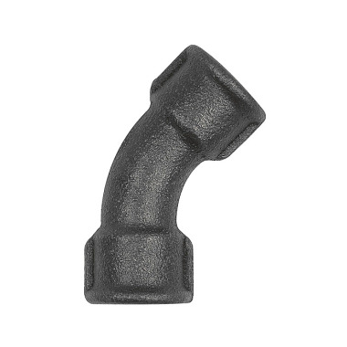 Riegler Elbow 41, 45°, Rp 3/8 i., Rp 3/8 i., black malleable cast iron 133611