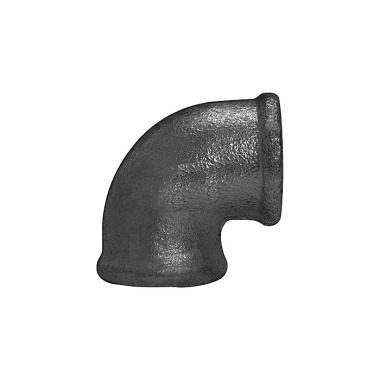 Riegler Bracket 90, 90° Rp 3/8 IT, Rp 3/8 IT black malleable iron fitting 133620