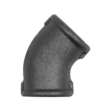 Riegler Angle 120, 45°, Rp 3/4 i., Rp 3/4 i., black malleable cast iron 133657