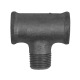 Riegler T-piece 133, Rp 1/2 i., R 1/2 a., Rp 1/2 i., malleable cast iron black 133694