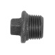 Riegler Plug 290, with rim, R 1/4 a. Malleable cast iron black 133787